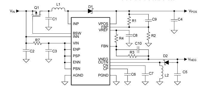 Application Circuit Diagram - Texas Instruments TPS6513x/TPS6513x-Q1 DC-DC Converters